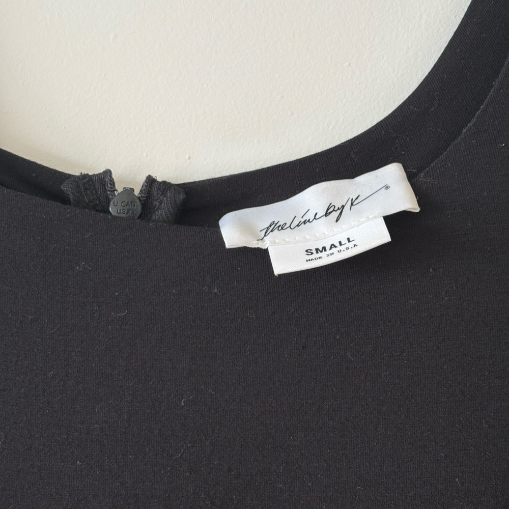 The Line by K Elegant Black Peplum Blouse - Picture 3 of 5